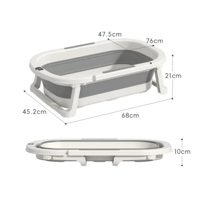 Bath Time Bliss – Foldable Warm Baby Bathtub for Sitting & Lying Toddlers
