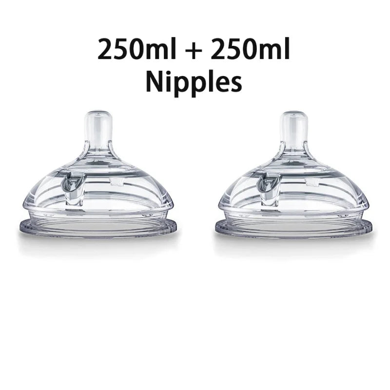 Soothe & Sip – Anti-Choking Silicone Baby Feeding Bottle with Handles – Nipple Bottle for Baby 0-9 Month 150ML/250ML