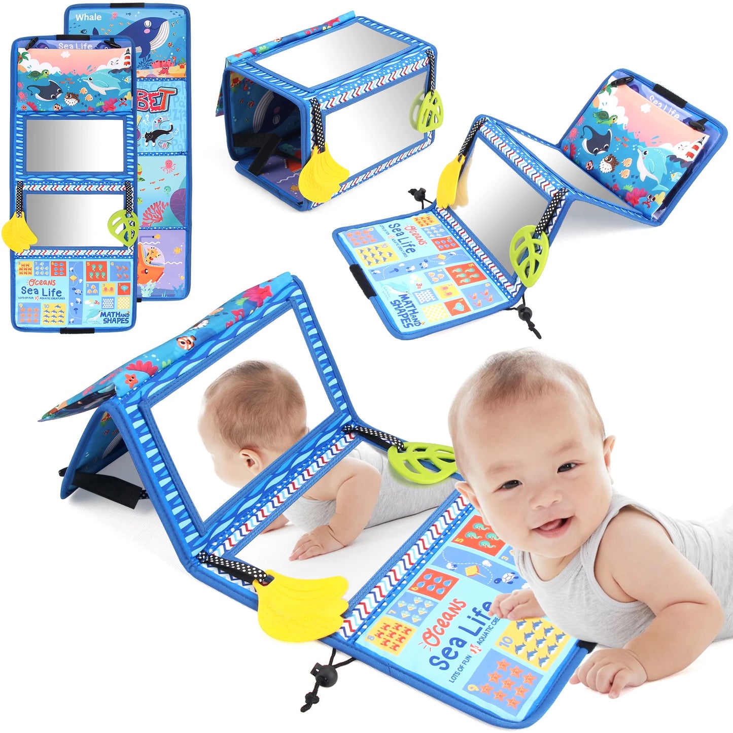 Mirror Magic – Black & White Tummy Time Sensory Toy for Crawling & Development