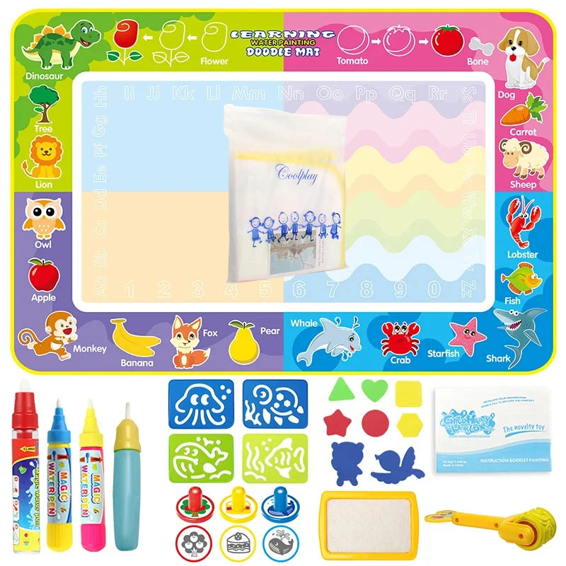 Splash-Free Creativity – 100x80CM Magic Water Drawing Mat for Mess-Free Fun & Learning