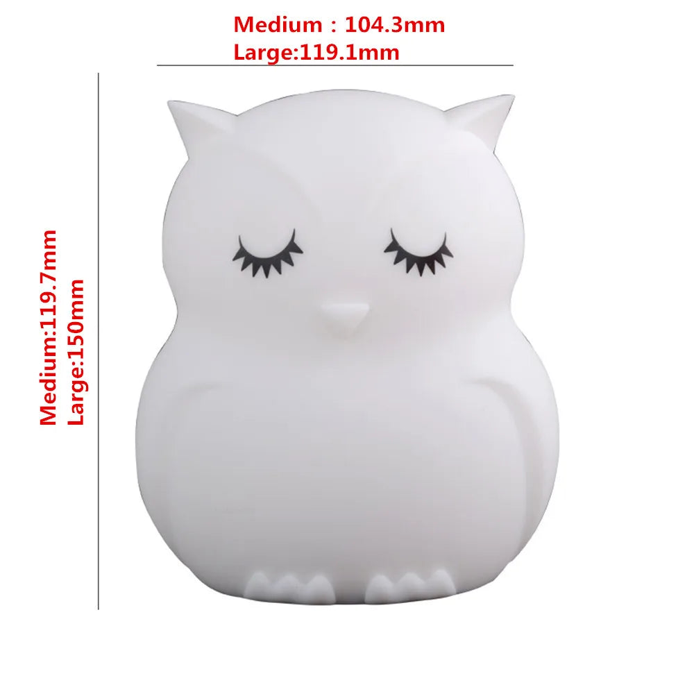 Night Owl Glow – Soothing Silicone Night Light with Remote Control & Colour Change