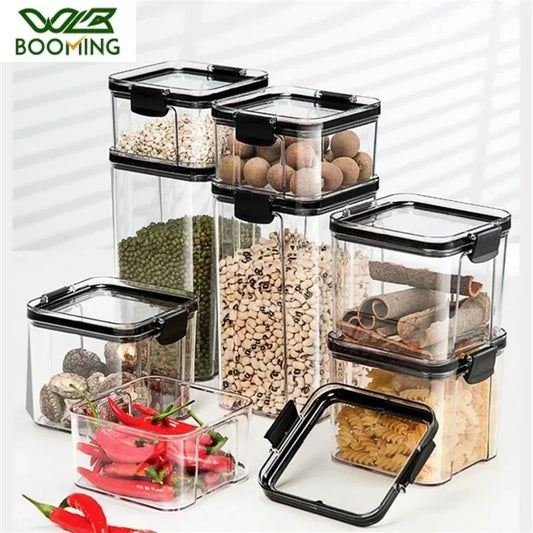 Keep It Fresh – 4 Transparent Food Storage Canister Set