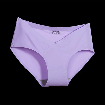Bump Bliss – Seamless Low-Waist Maternity Briefs for Maximum Comfort