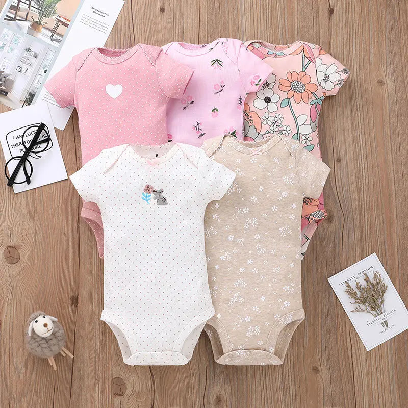 Little Adventures – 5-Piece Cotton Bodysuit Set for Babies (6–24 Months)