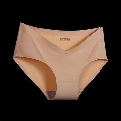Bump Bliss – Seamless Low-Waist Maternity Briefs for Maximum Comfort