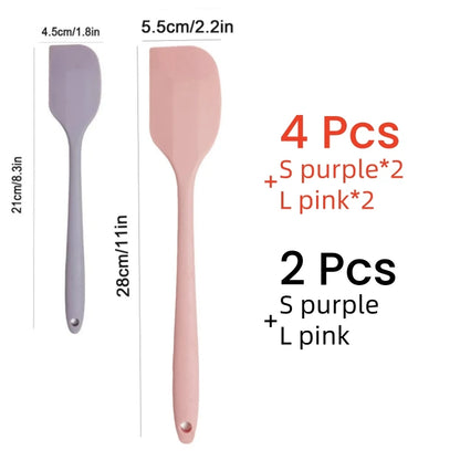 SmoothSpread Silicone Spatula 2/4Pcs – The Sleek Way to Scoop, Scrape & Swirl