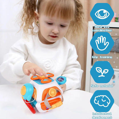 Little Learners Busy Cube – Montessori Sensory Activity Toys for Fine Motor Skills