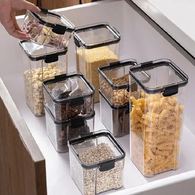 Keep It Fresh – 4 Transparent Food Storage Canister Set