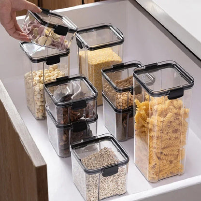 Keep It Fresh – 4 Transparent Food Storage Canister Set