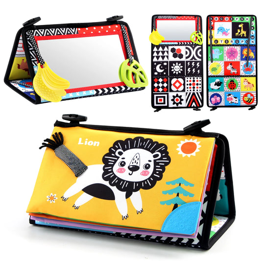 Mirror Magic – Black & White Tummy Time Sensory Toy for Crawling & Development