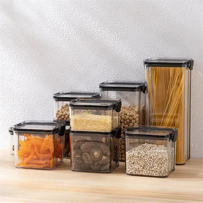 Keep It Fresh – 4 Transparent Food Storage Canister Set