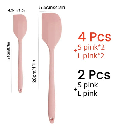 SmoothSpread Silicone Spatula 2/4Pcs – The Sleek Way to Scoop, Scrape & Swirl