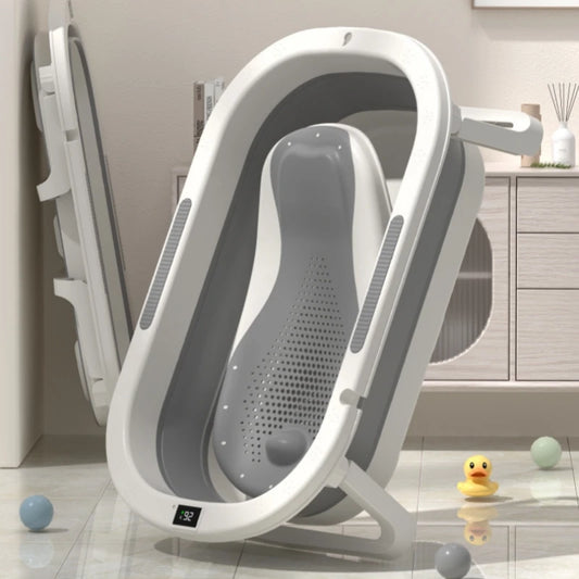 Bath Time Bliss – Foldable Warm Baby Bathtub for Sitting & Lying Toddlers