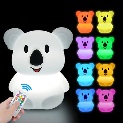 Night Owl Glow – Soothing Silicone Night Light with Remote Control & Colour Change