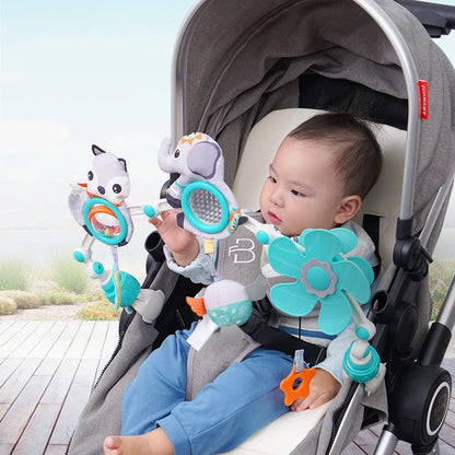 Little Explorer’s Delight – Foldable Musical Stroller Arch Toy for Sensory Play On-the-Go