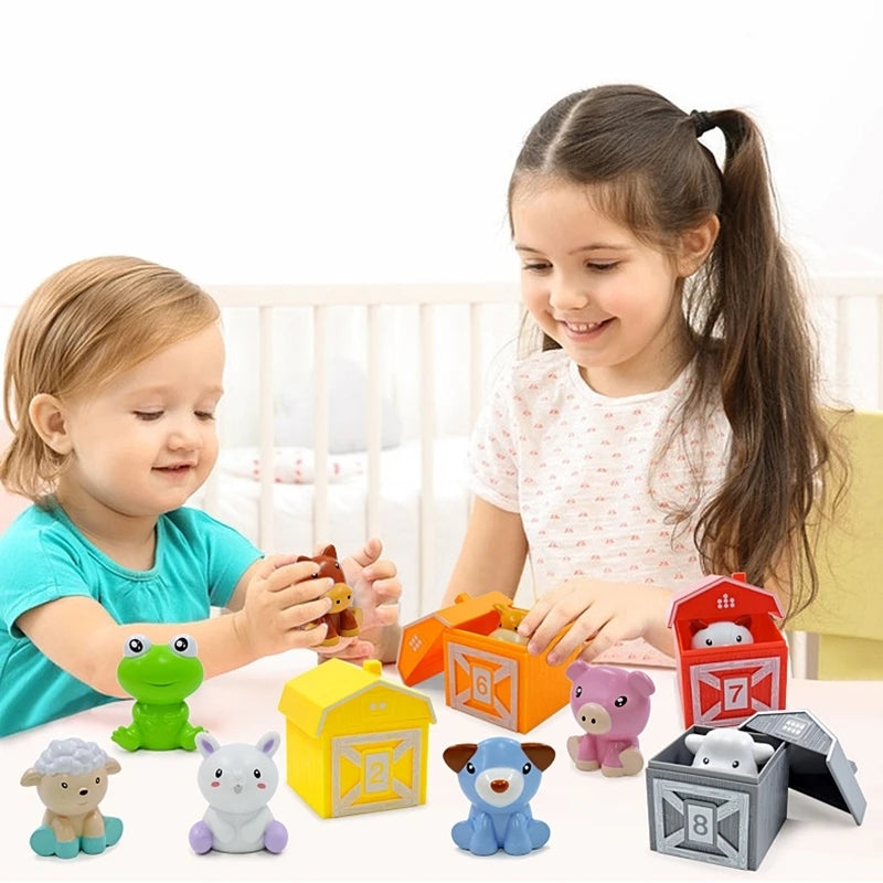 Little Farmers at Play – Montessori Colour Sorting & Counting Barn Toy Set