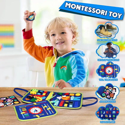 Little Explorer Sensory Busy Board – Unlock Endless Curiosity – Activity Developing Board for Motor Skills