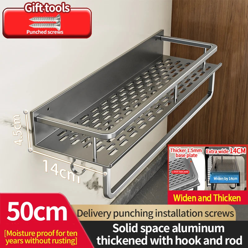 Grip‑n‑Go AeroRack – The Drill‑Free Aluminium Shelf for Kitchens & Bathrooms