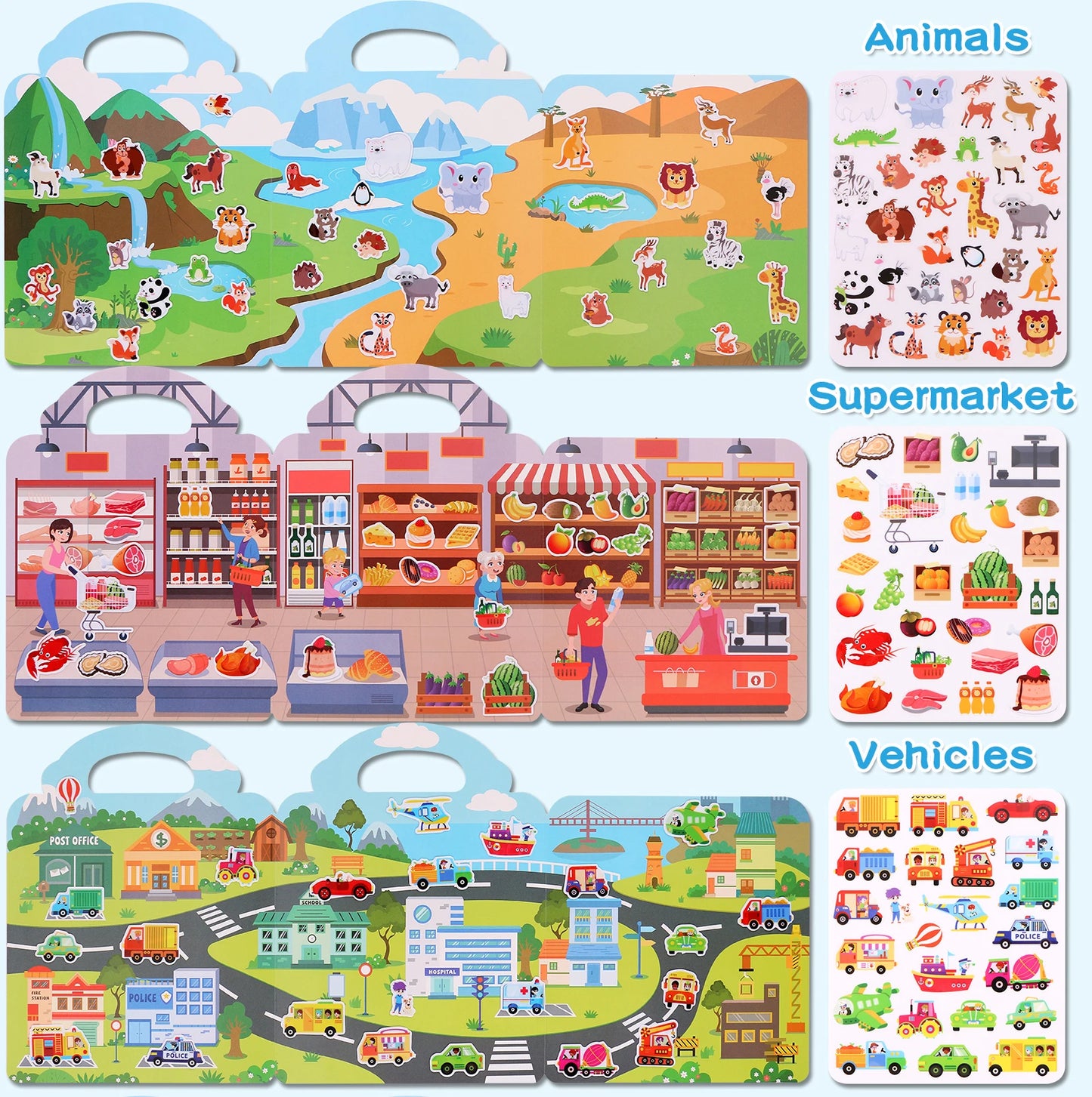 Create, Peel, Repeat! – Kids' Reusable DIY Sticker Book Set (Multi-Theme Bubble Fun)