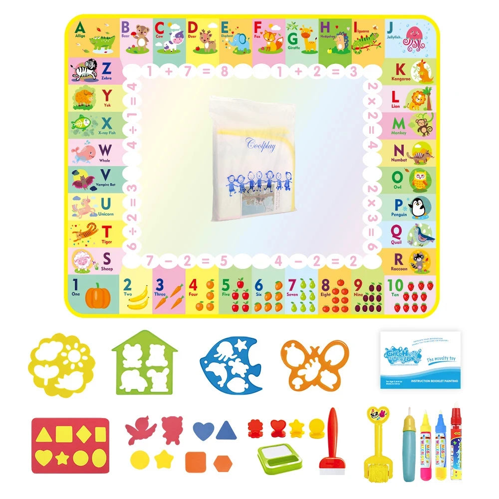 Splash-Free Creativity – 100x80CM Magic Water Drawing Mat for Mess-Free Fun & Learning
