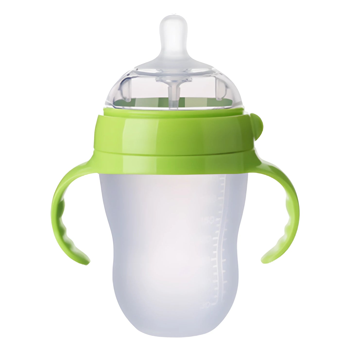 Soothe & Sip – Anti-Choking Silicone Baby Feeding Bottle with Handles – Nipple Bottle for Baby 0-9 Month 150ML/250ML