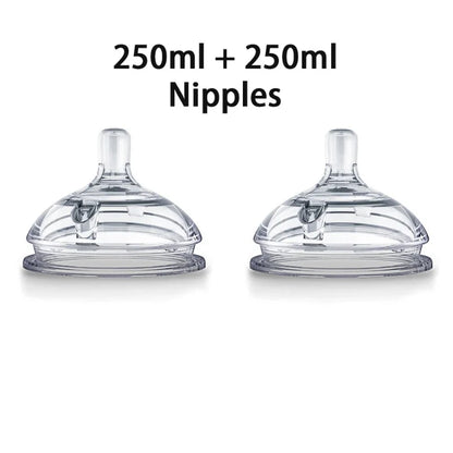 Soothe & Sip – Anti-Choking Silicone Baby Feeding Bottle with Handles – Nipple Bottle for Baby 0-9 Month 150ML/250ML