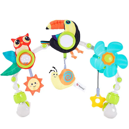 Little Explorer’s Delight – Foldable Musical Stroller Arch Toy for Sensory Play On-the-Go