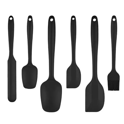 Flexi‑Chef Silicone Spatula Collection 6‑Piece – Grade Non Stick Heat Resistant Spatulas Turner for Cooking Baking Mixing