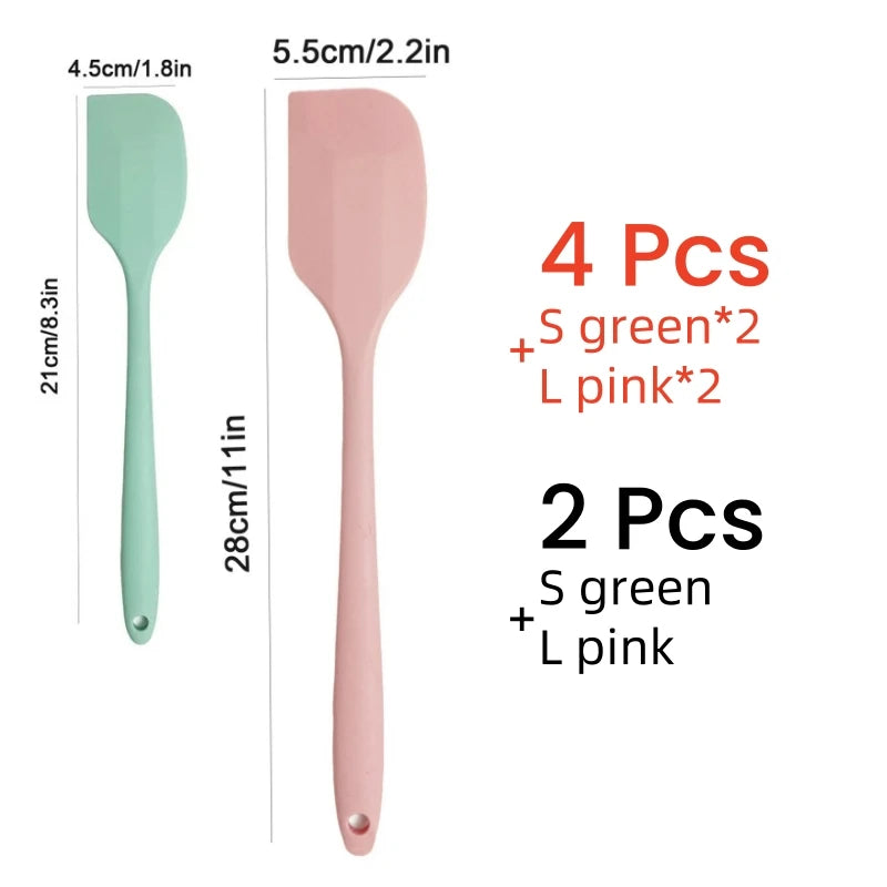 SmoothSpread Silicone Spatula 2/4Pcs – The Sleek Way to Scoop, Scrape & Swirl