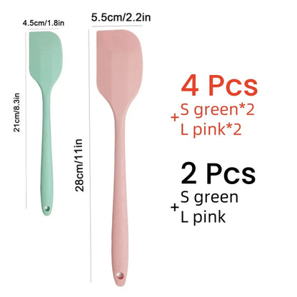 SmoothSpread Silicone Spatula 2/4Pcs – The Sleek Way to Scoop, Scrape & Swirl
