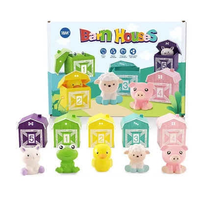 Little Farmers at Play – Montessori Colour Sorting & Counting Barn Toy Set