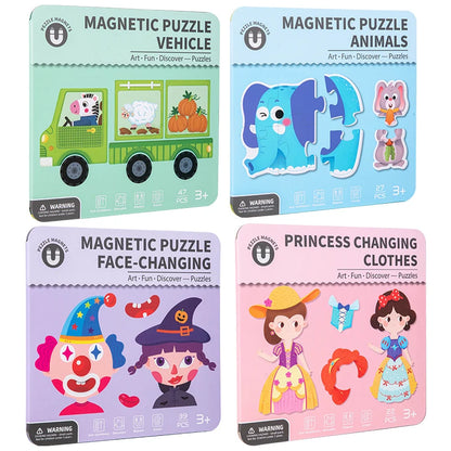 Mix, Match & Imagine – Montessori Magnetic Puzzle Book for Creative Learning