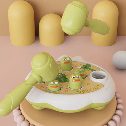 Tap, Laugh & Learn – Duck/Frog/Pig Montessori Puzzle Toy with Hammer for Baby Development