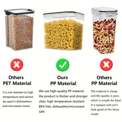 FreshLock Kitchen Storage Set – 7‑Piece Pantry Perfection – BPA Free Plastic Airtight Storage Box With 10stickers and Pen