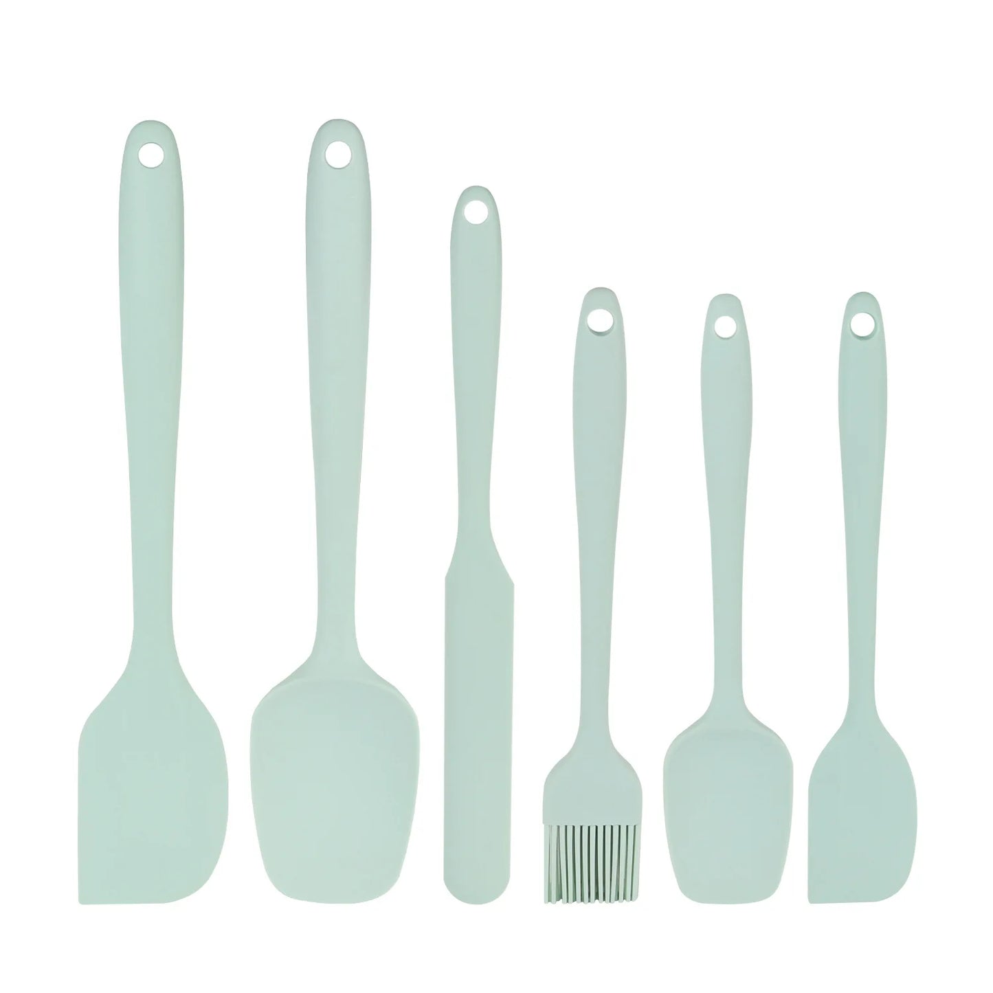 Flexi‑Chef Silicone Spatula Collection 6‑Piece – Grade Non Stick Heat Resistant Spatulas Turner for Cooking Baking Mixing