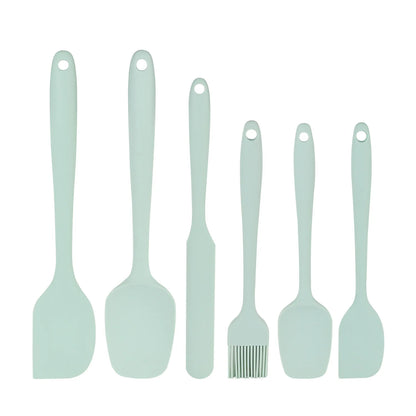 Flexi‑Chef Silicone Spatula Collection 6‑Piece – Grade Non Stick Heat Resistant Spatulas Turner for Cooking Baking Mixing