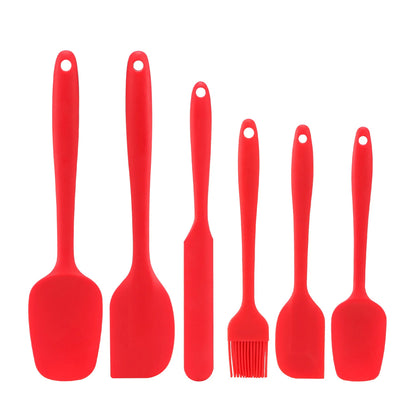 Flexi‑Chef Silicone Spatula Collection 6‑Piece – Grade Non Stick Heat Resistant Spatulas Turner for Cooking Baking Mixing