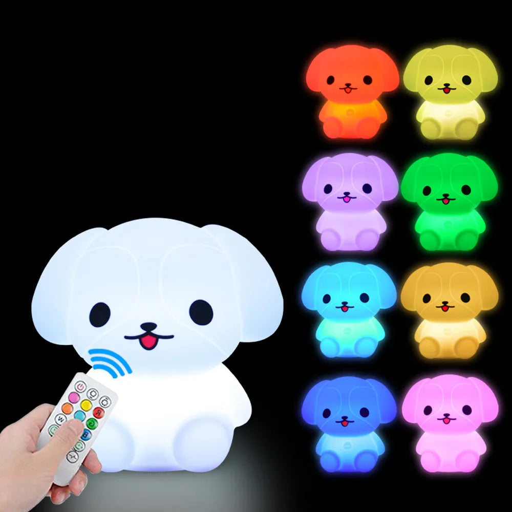 Night Owl Glow – Soothing Silicone Night Light with Remote Control & Colour Change