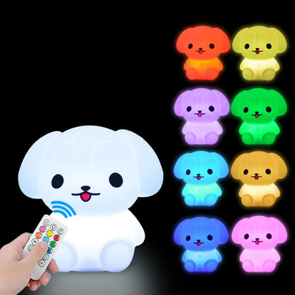 Night Owl Glow – Soothing Silicone Night Light with Remote Control & Colour Change