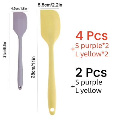 SmoothSpread Silicone Spatula 2/4Pcs – The Sleek Way to Scoop, Scrape & Swirl