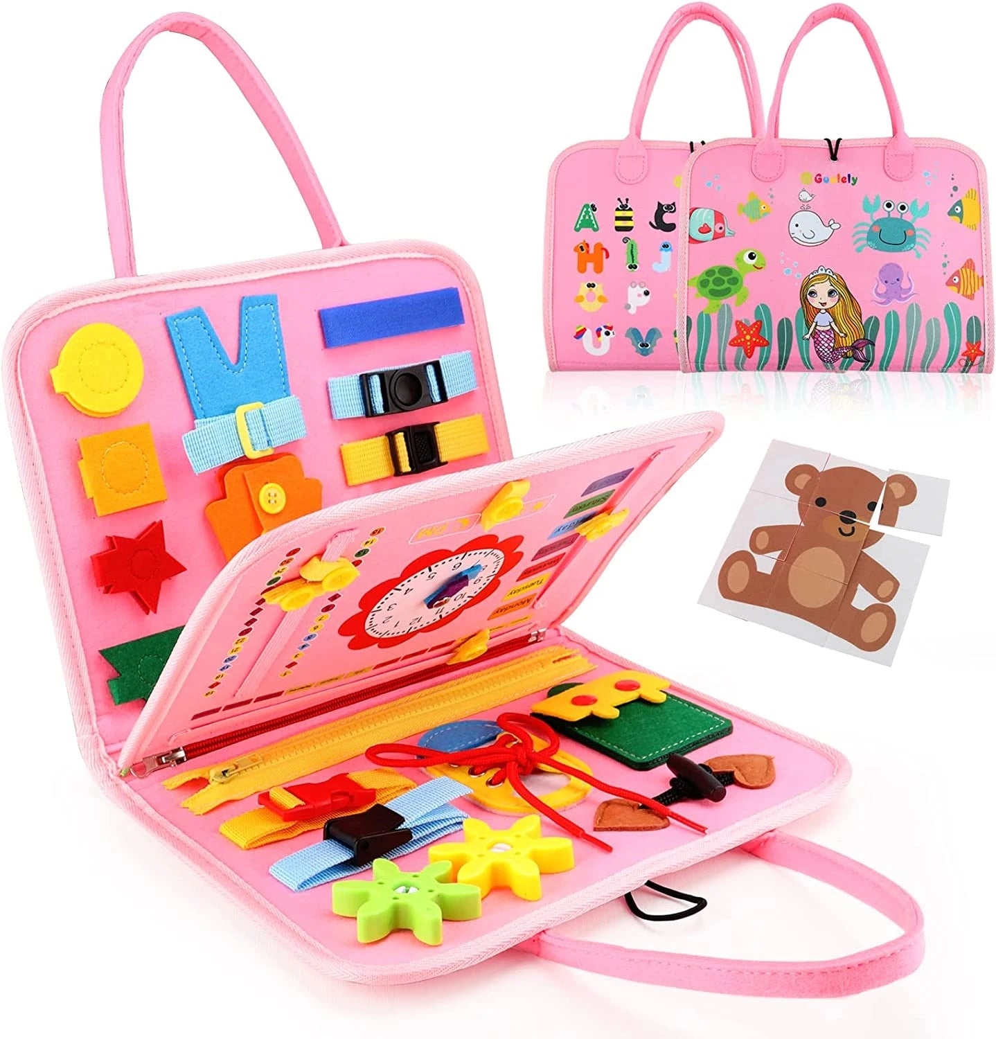 Little Explorer Sensory Busy Board – Unlock Endless Curiosity – Activity Developing Board for Motor Skills