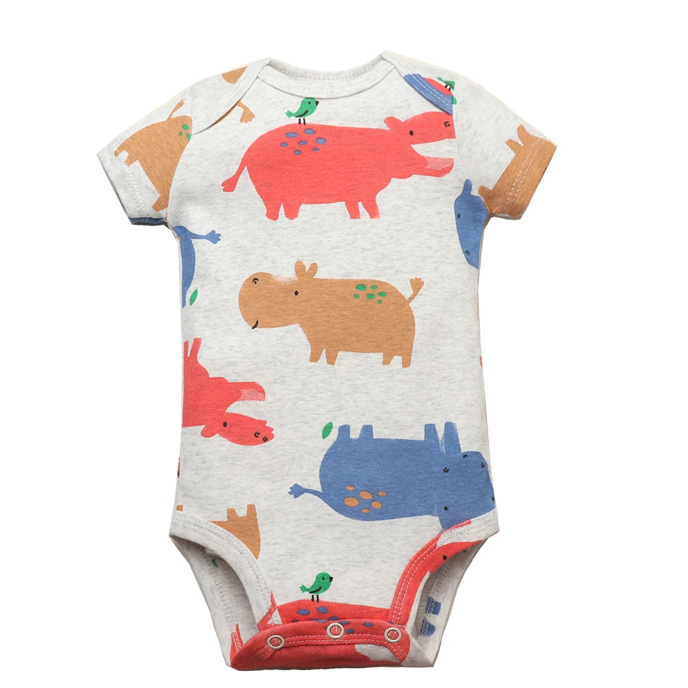 Little Adventures – 5-Piece Cotton Bodysuit Set for Babies (6–24 Months)