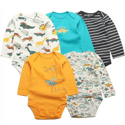 SnuggleTime Favourites – 5-Piece Baby Bodysuit Set (Unisex | Newborn to Toddler)
