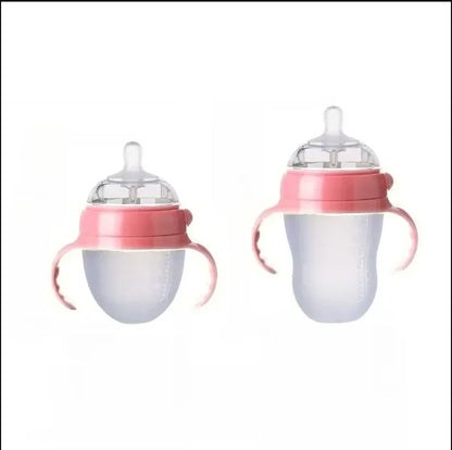 Soothe & Sip – Anti-Choking Silicone Baby Feeding Bottle with Handles – Nipple Bottle for Baby 0-9 Month 150ML/250ML