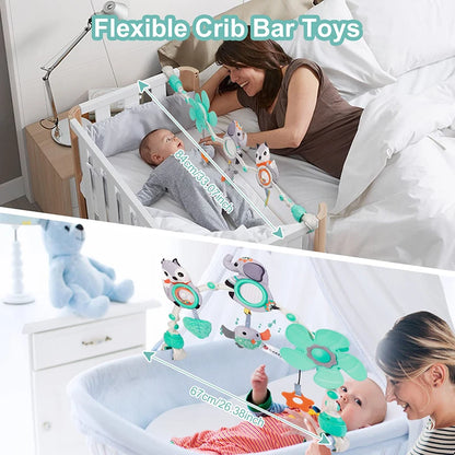 Little Explorer’s Delight – Foldable Musical Stroller Arch Toy for Sensory Play On-the-Go