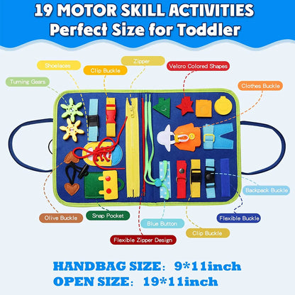 Little Explorer Sensory Busy Board – Unlock Endless Curiosity – Activity Developing Board for Motor Skills