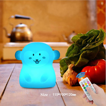 Night Owl Glow – Soothing Silicone Night Light with Remote Control & Colour Change