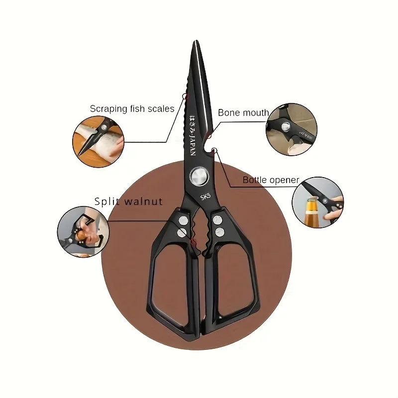 One Tool to Rule the Kitchen – Multifunctional Stainless Steel Kitchen Scissors