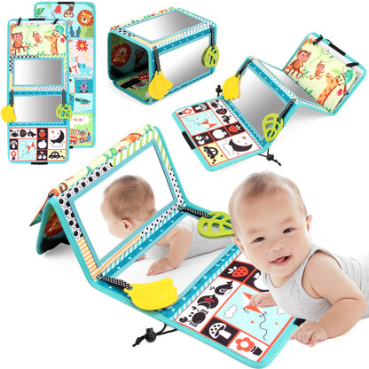 Mirror Magic – Black & White Tummy Time Sensory Toy for Crawling & Development