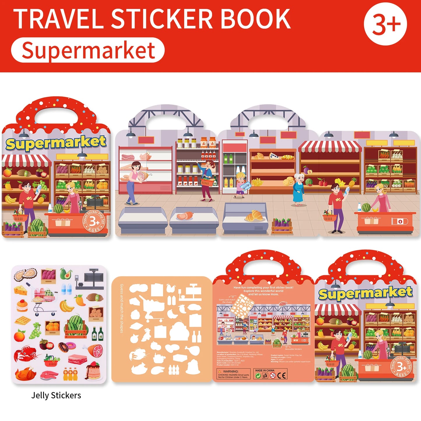 Create, Peel, Repeat! – Kids' Reusable DIY Sticker Book Set (Multi-Theme Bubble Fun)